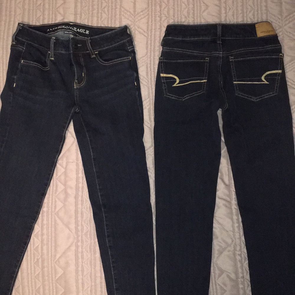 TWO pairs NWOT Size 0 AE Denim X4 Skinny Jegging